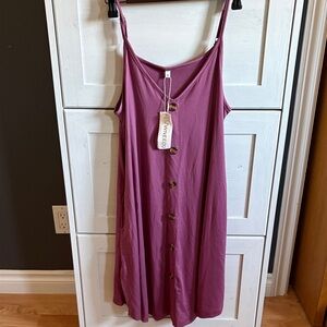 Amazon Women's Purple Button-Down Dress